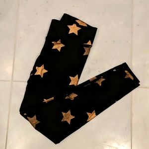 Terez gold foil star leggings